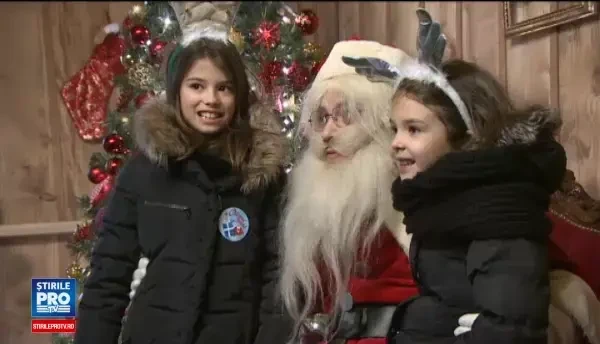 Copiii pot sta de vorba cu Mos Craciun in parcul Kiseleff din Capitala. Festivalul organizat de Teatrul Ion Creanga