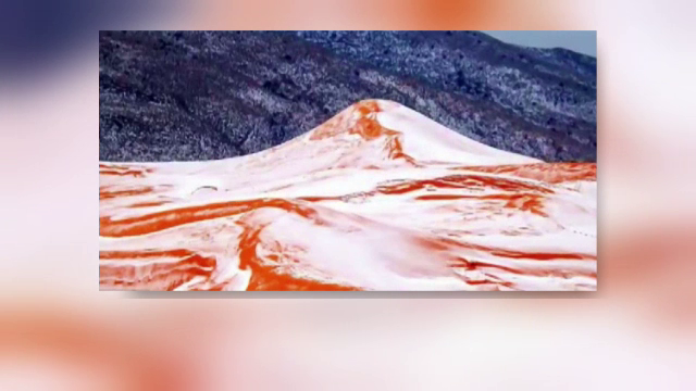 Prima ninsoare in Sahara dupa 38 de ani. Fotografiile realizate langa "Poarta catre Deșert"