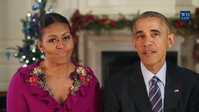 Ultimul mesaj de Craciun al familiei Obama, in calitate de presedinte SUA si Prima Doamna