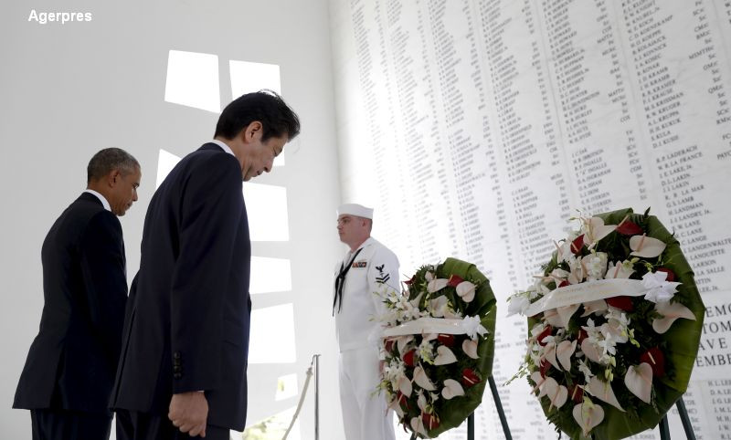 Vizita istorica a lui Shinzo Abe la Pearl Harbor. "Nu trebuie sa repetam niciodata ororile razboiului"