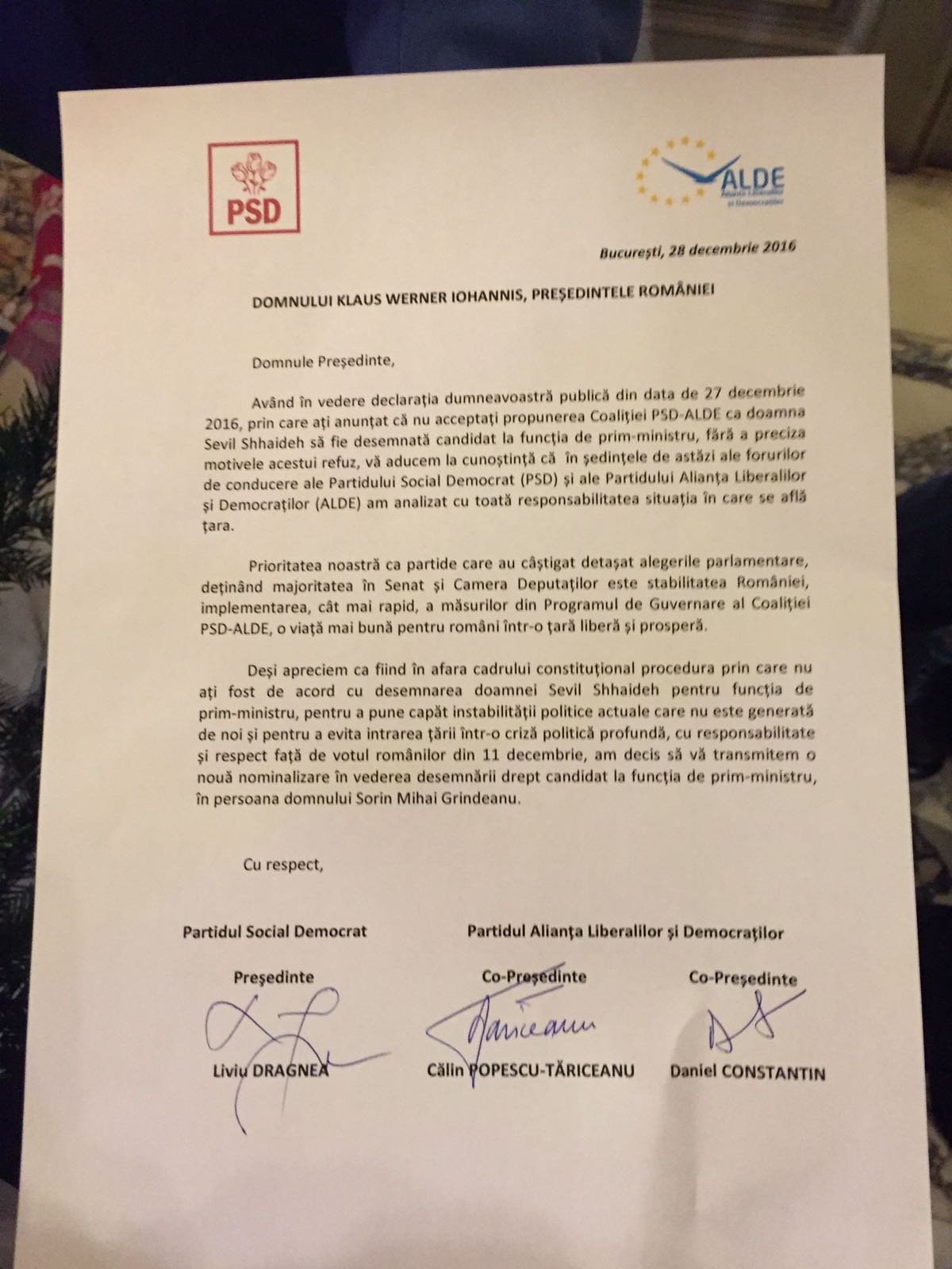 Propunere premier