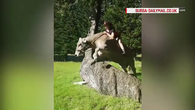 Pentru ca parintii nu au avut bani pentru cal, o tanara a invatat sa calareasca pe vaca. Imaginile devenite virale pe net