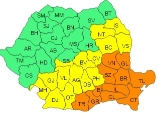 Urmeaza trei zile de iarna crancena. Cod portocaliu si galben de viscol si ger; posibil COD ROSU in 4 judete