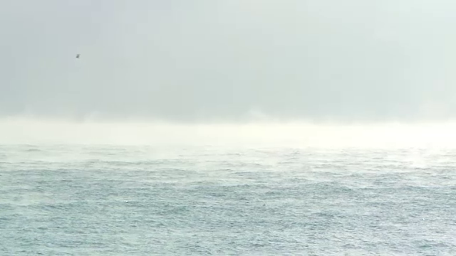 Fenomen spectaculos pe litoral: Marea Neagra "fierbe" la o temperatura de -15 grade Celsius. VIDEO