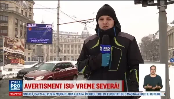 14 oameni din Capitala, la spital cu hipotermie. Mesajele transmise de ISU prin cele 40 de panouri instalate in oras