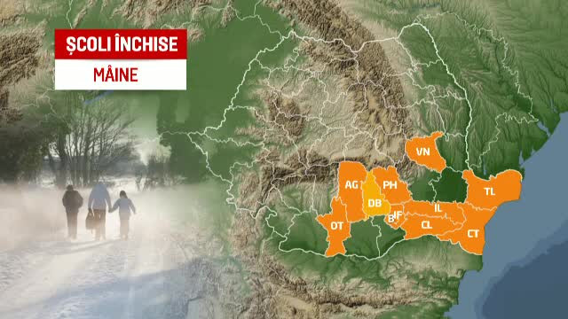 Lista judetelor in care scolile vor fi inchise in zilele urmatoare. Ce se va intampla cu materia pierduta