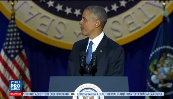 Obama, discurs de adio in fata a 18000 de oameni, la Chicago: A fost o onoare sa fiu in serviciul vostru. Nu ma opresc aici
