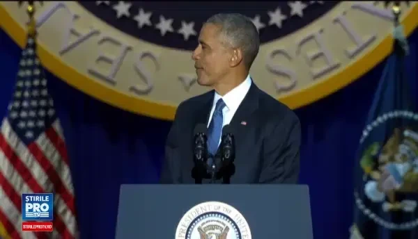 Barack Obama, discurs de ADIO la Chicago, dupa 8 ani de mandat. Declaratie in lacrimi pentru sotia sa, Michelle