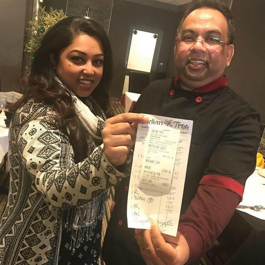 Bacsisul incredibil lasat de un irlandez la un restaurant indian pentru o nota de 79 de lire. Unde vor ajunge banii