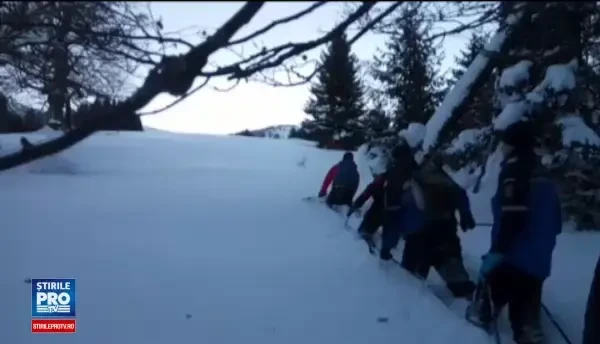 Sapte turisti din Bucuresti s-au ratacit pe munte si au stat 13 ore in ger. Cum au supravietuit pana au sosit salvamontistii