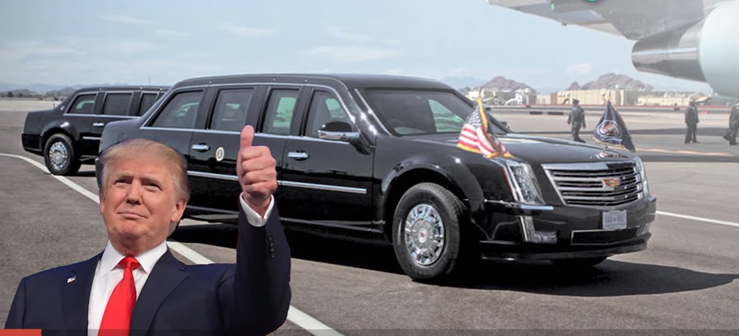 Masina care il va conduce pe Donald Trump la ceremonia de investire in functia de presedinte al SUA este un TANC pe roti