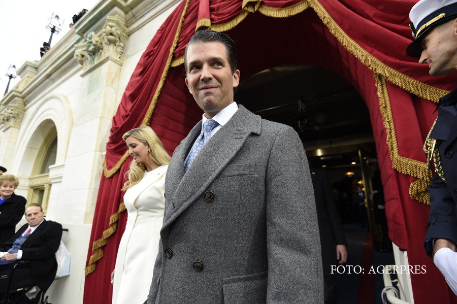 Donald Trump, Jr., and Ivanka Trump arrive on Capitol Hill in Washington, Friday, Jan. 20, 2017, for the presidential Inauguration of their father Donald Trump