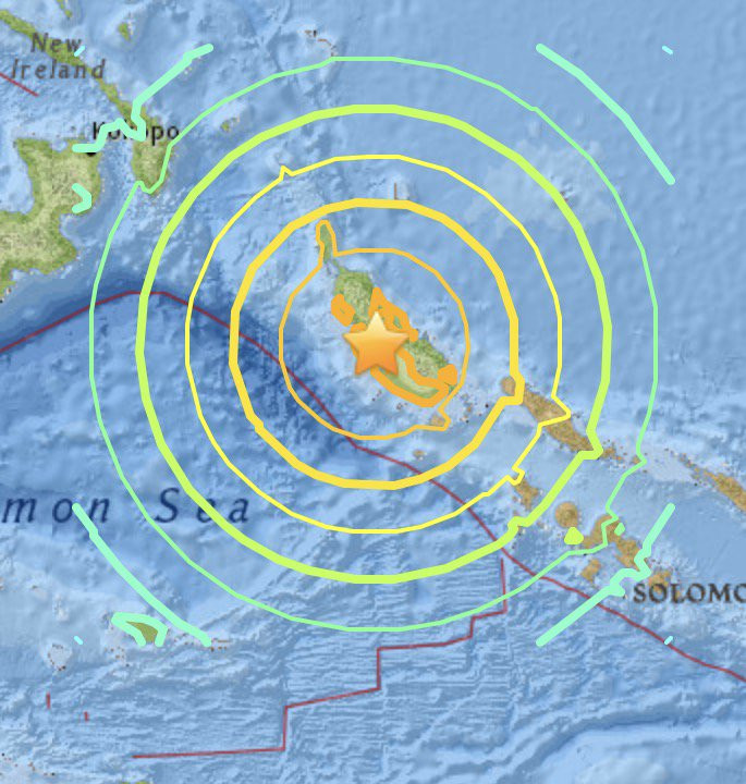 Cutremur cu magnitudinea 8 in Papua Noua Guinee. "Valuri tsunami periculoase sunt posibile pe o raza larga"
