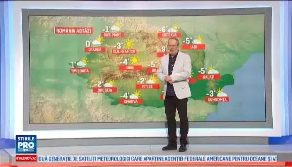 Gerul se instaleaza in toata tara, iar temperaturile coboara pana la -27 de grade Celsius, joi. Prognoza meteo pana