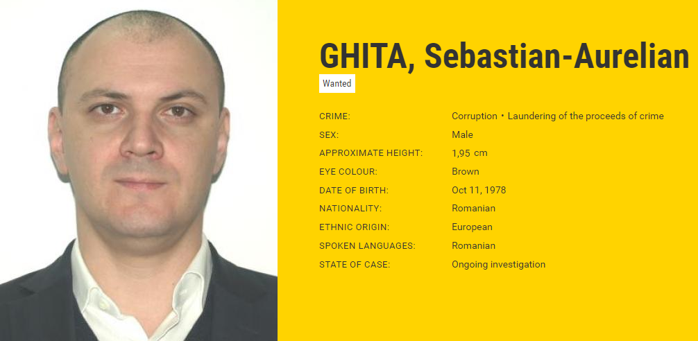 Sebastian Ghita, disparut din decembrie 2016, pe lista celor mai cautate persoane din Europa