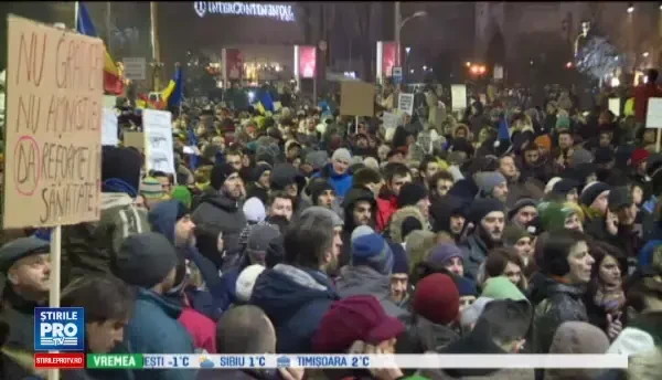 45.000 de oameni au iesit in Capitala la cel mai mare protest din ultimii 20 de ani