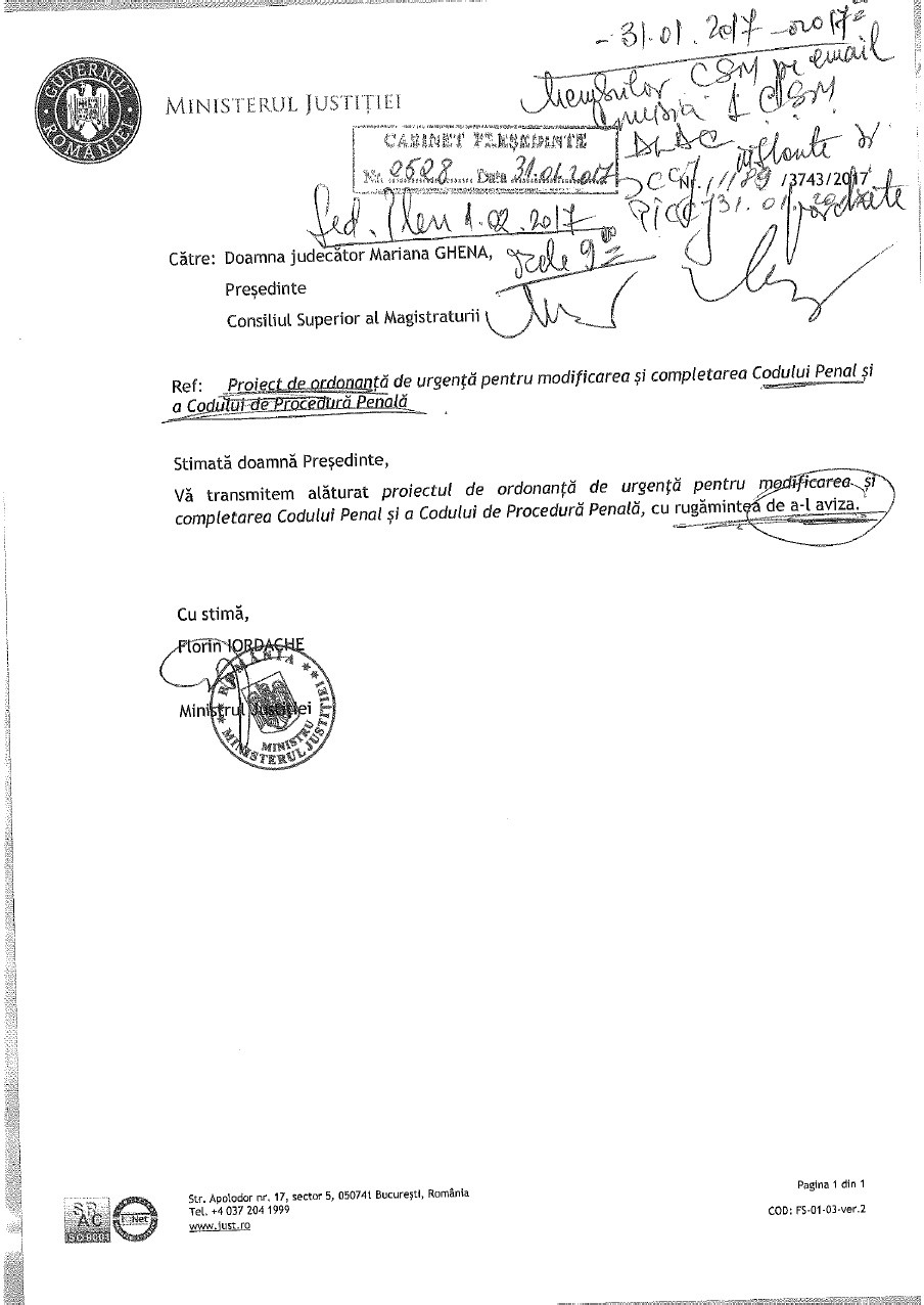 Avertismentul CSM: OUG 13, de modificare a CP, ar putea intra in vigoare si "isi va produce efectele in integralitate"