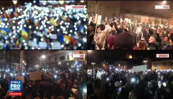 Noi proteste in toata tara fata de Guvern. In Teleorman, 30 de oameni au iesit sa il sustina, iar 50, sa ii ceara demisia
