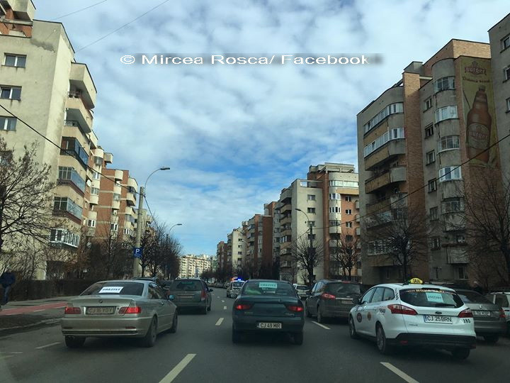 Protest inedit la Cluj fata de masurile Guvernului Grindeanu. Soferii au circulat cu 10 km/ora. FOTO si VIDEO