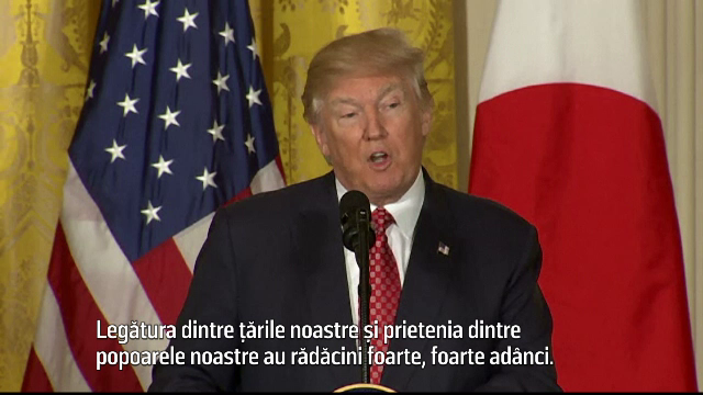 Shinzo Abe, vizita oficiala in SUA. Trump a reafirmat angajamentul Statelor Unite pentru apararea securitatii Japoniei