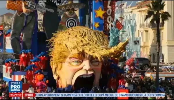 600.000 de turisti, asteptati la carnavalul din orasul italian Viareggio. Cum a fost ironizat Trump printr-un car alegoric