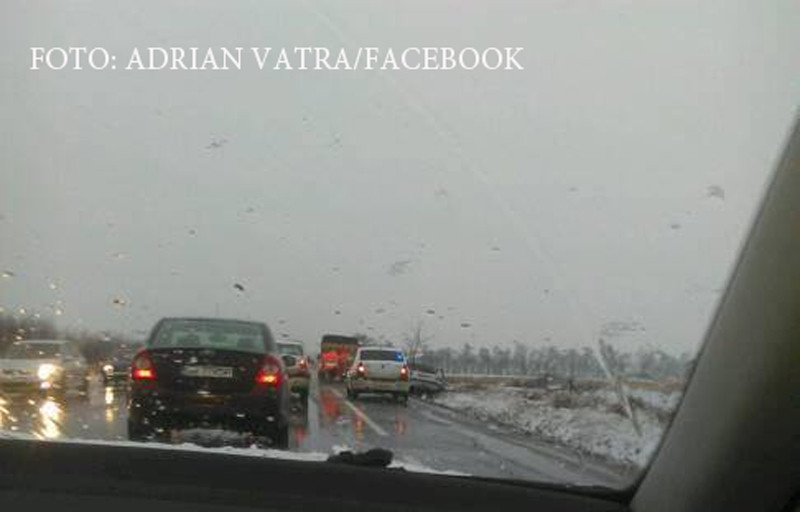 Accident grav pe E85, langa Focsani. O masina a intrat pe contrasens si a izbit frontal alt autoturism. VIDEO