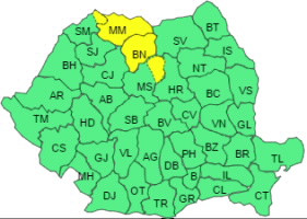 COD GALBEN de ploi si vant puternic. Vremea va deveni deosebit de calda pentru aceasta perioada, in toata tara