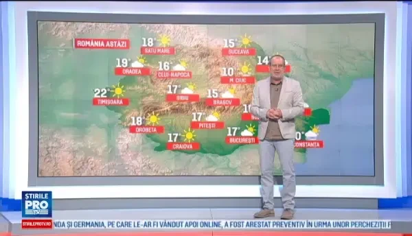 Vremea se mentine calda, dar miercuri spre joi ar putea sa ploua. Marti, in Capitala maxima va urca pana la 15 grade