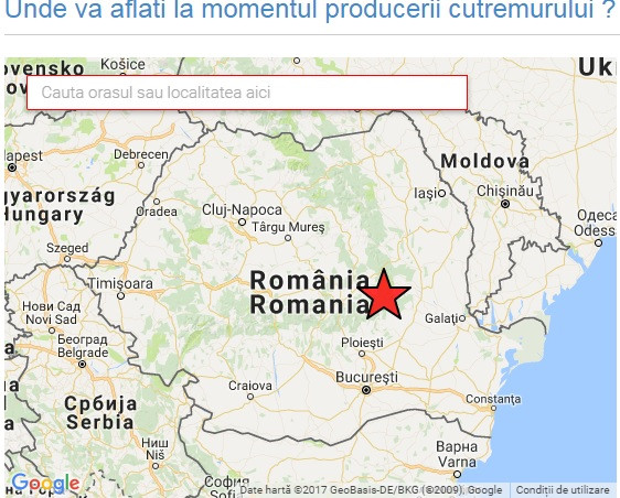 Cutremur in judetul Vrancea. Institutul pentru Fizica Pamantului a anuntat un seism cu magnitudinea 4