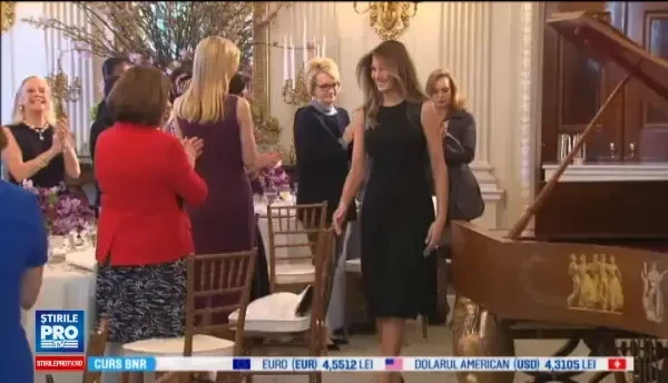 Melania Trump, discurs despre importanta drepturilor femeilor, in paralel cu protestele intitulate O zi fara femei