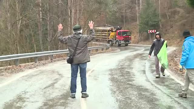 Ce s-a intamplat cand activistii au blocat un camion cu lemne, la Vidraru. Dezastrul din zona, surprins de Google Earth. FOTO
