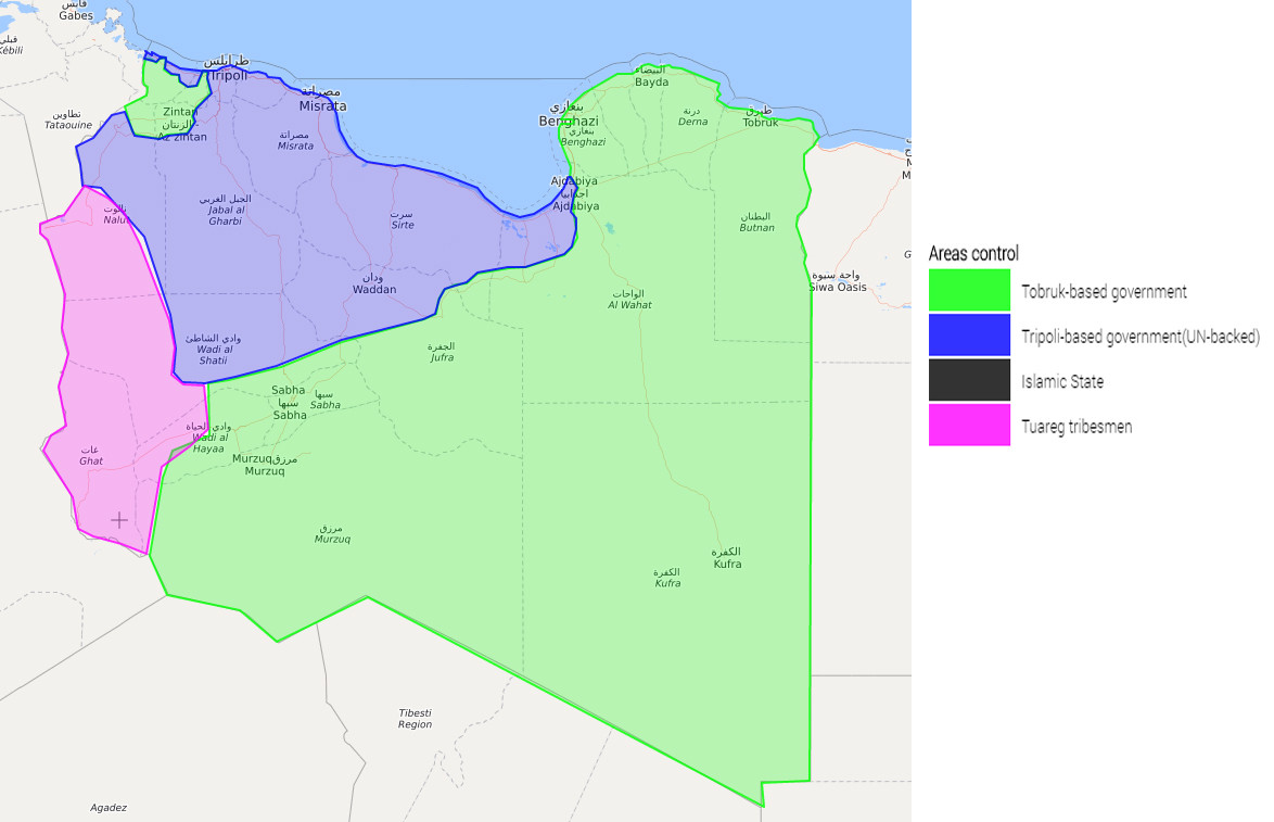 harta situatie razboi civil Libia