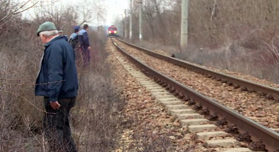 Un batran din Gorj a fost lovit de tren in timp ce traversa calea ferata cu caprele. De ce a nu a auzit locomotiva