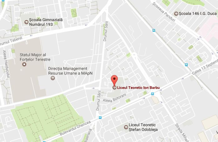 Alerta cu bomba la liceul Ion Barbu