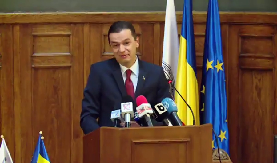 Gafa a lui Sorin Grindeanu, la Conferinta rectorilor. Premierul li s-a adresat sefilor universitatilor cu "onorata instanta"