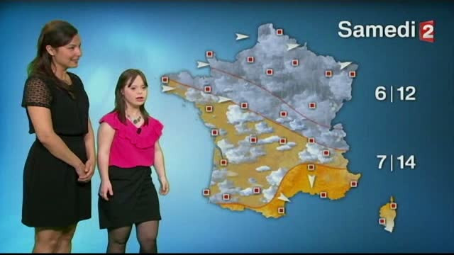 Visul unei tinere care sufera de sindromul Down a devenit realitate. Fata a prezentat vremea la France 2