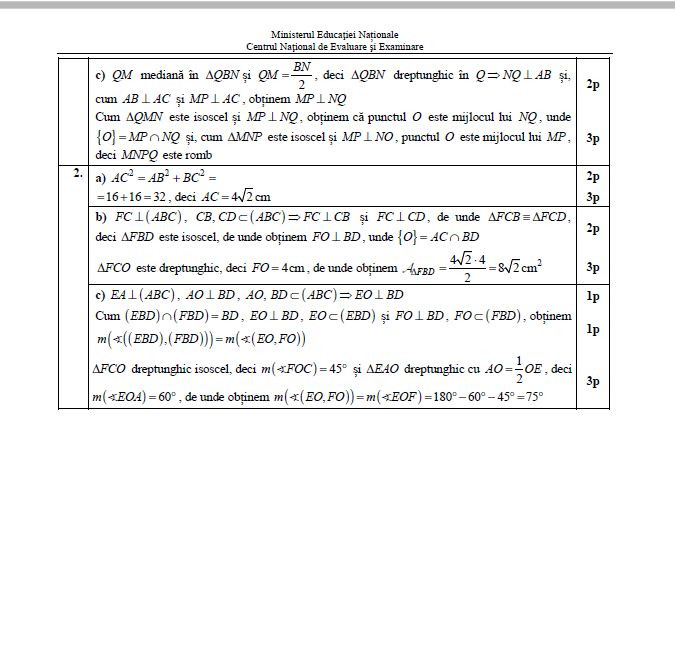 Barem evaluare nationala bac