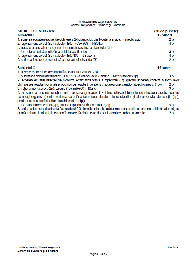 barem chimie organica