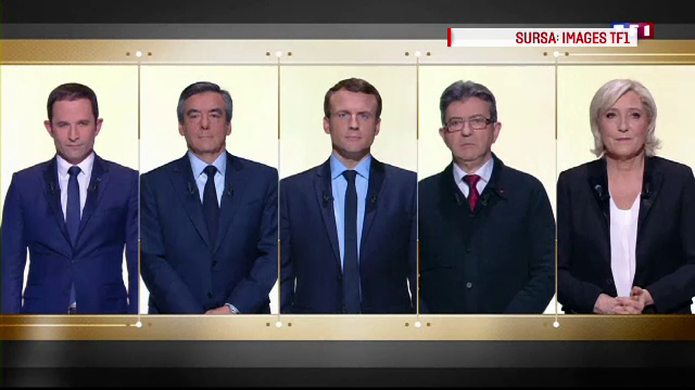 Macron, dat castigator de sondaje in prima dezbatere prezidentiala. Le Pen a promis ca va scoate Franta din UE
