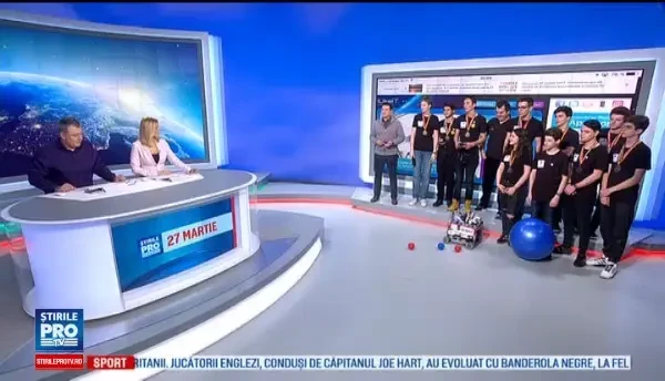 Castigatorii pe licee ai competitiei de robotica au venit in studio pentru a reedita finala