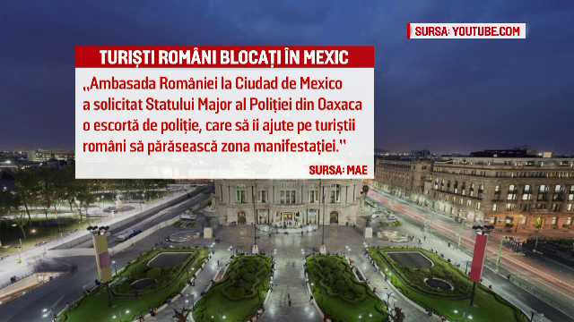 20 de romani blocati 24 de ore intr-un autocar, in Mexic, din cauza unor proteste: "Am trecut cu bagajele in mana printre ei"