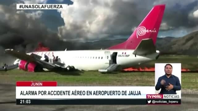 Un avion in care se aflau 141 de persoane a luat foc, in Peru, dupa ce a ratat aterizarea
