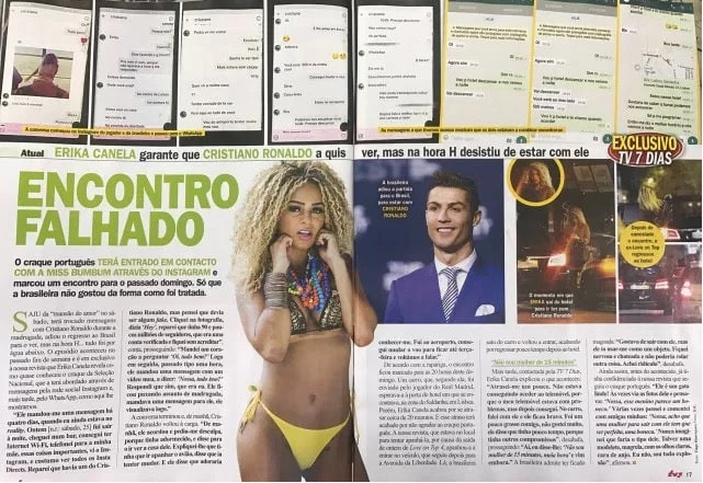 Miss Bumbum l-a dat in vileag pe Cristiano Ronaldo! Ce mesaje i-a trimis jucatorul pe WhatsApp