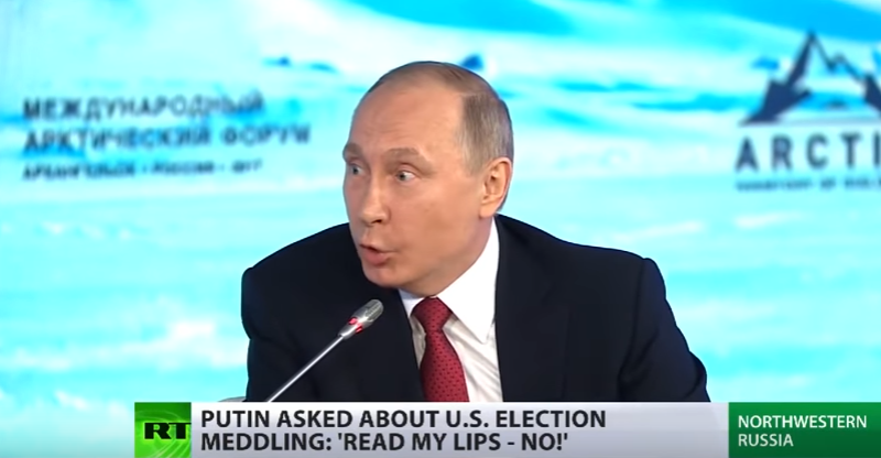 "Cititi pe buzele mele: Nu!" Reactia lui Putin intrebat direct daca Rusia s-a implicat in alegerile din SUA. VIDEO
