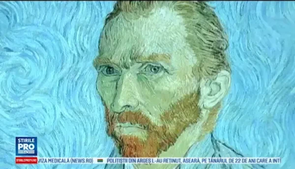 Autoportretul lui Van Gogh, expus pe un ecran tactil, la o expozitie despre istoria selfie-ului. Cate like-uri a primit