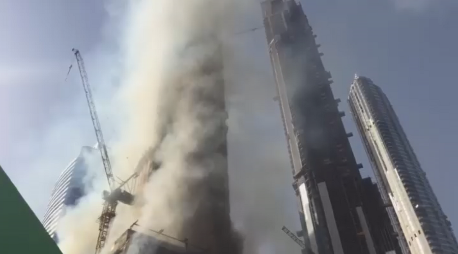 Incendiu in apropiere de turnul Burj Khalifa, din Dubai, cea mai inalta cladire din lume