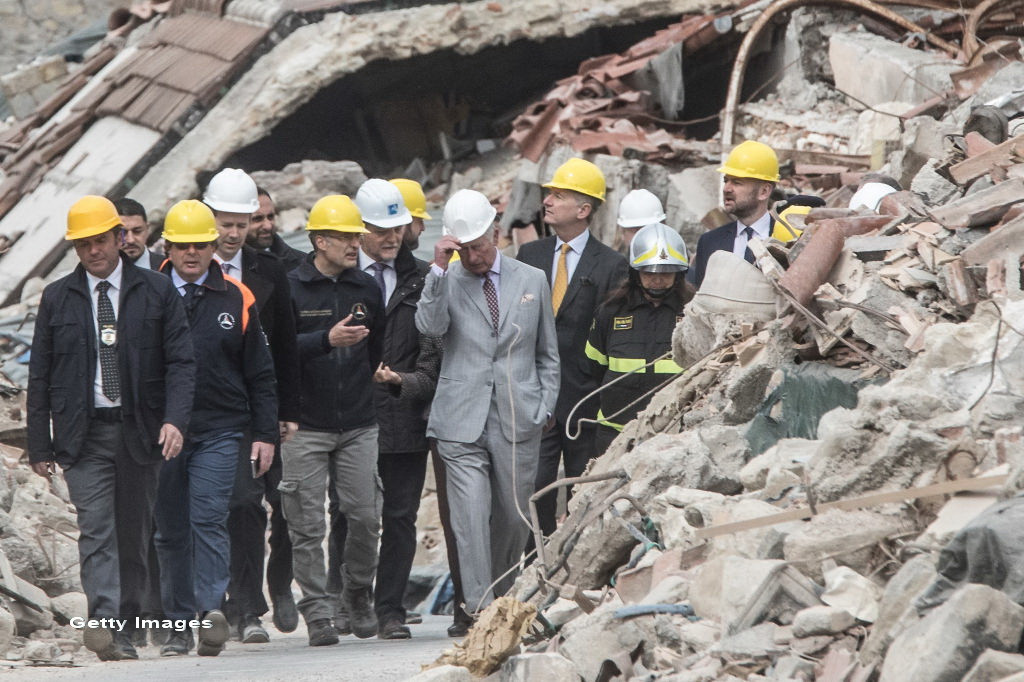 Printul Charles, la Amatrice, dupa vizita in Romania: "Este o scena de distrugere infricosatoare"