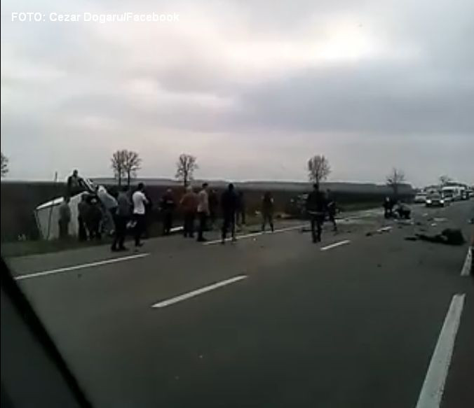 Accident grav produs in Ialomita: trei morti si patru raniti. Planul rosu de interventie a fost activat