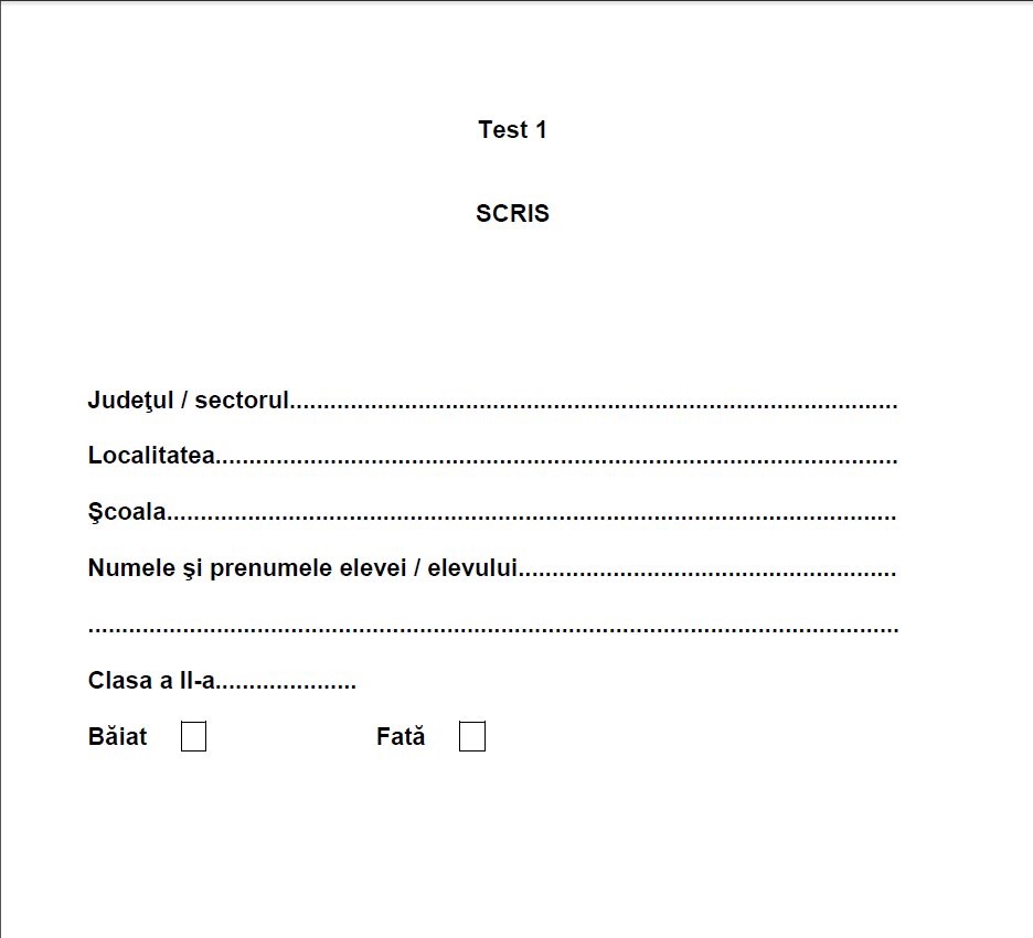 subiecte evaluare nationala clasa a II-a