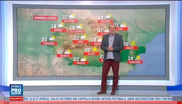 Mult soare dimineata, dar instabilitate dupa pranz in vest, centru si nord. Prognoza meteo pentru urmatoarele trei zile